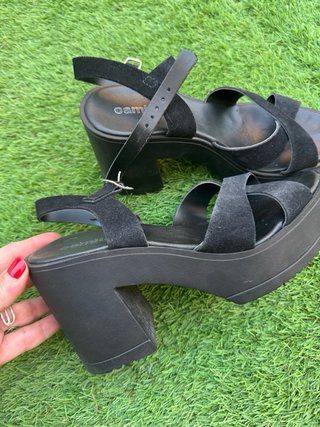 Sandalias de piel negras talla 38