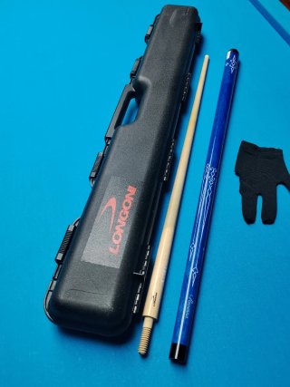 Longoni Taco de billar + funda y guante