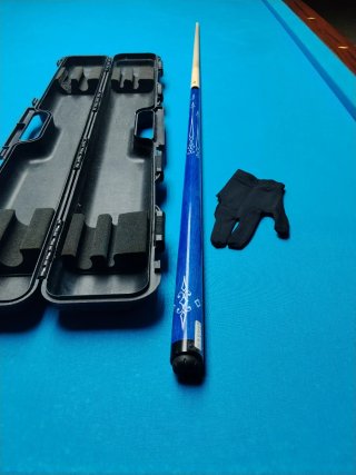 Longoni Taco de billar + funda y guante