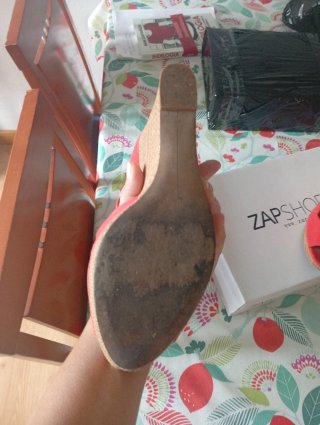 Sandalias cuña rojas