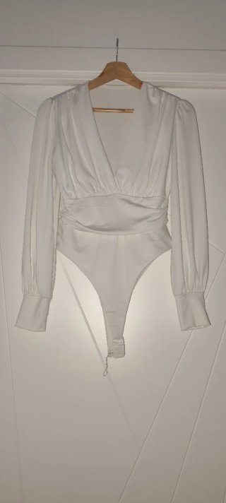 Body mujer blanco manga larga