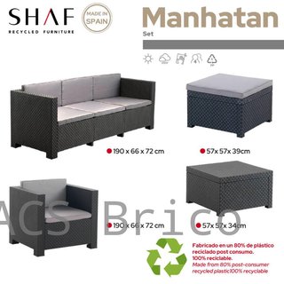 Muebles Jardín Manhattan Grafito