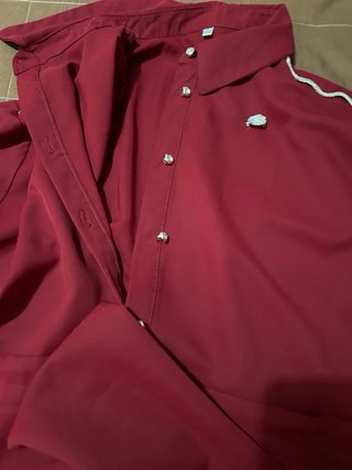 Blusa larga roja mujer solo se usó una vez