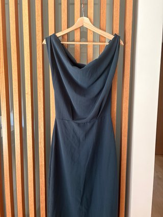 Vestido Zara Azul Petróleo