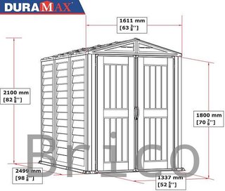 Caseta PVC Yardmate Plus 249x161x210 cm - Duramax
