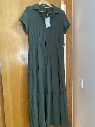 Vestido largo verde Make talla M