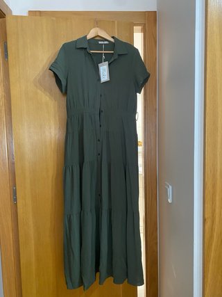 Vestido largo verde Make talla M
