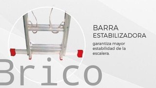 Escalera Aluminio 2x13 - 3,5+3,5 M - 66x25mm