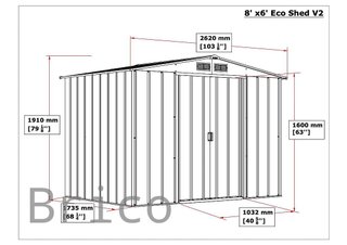 Caseta Metálica Eco Altea 173x262x191 cm - Duramax