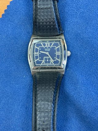 Reloj Racer Vintage Azul Correa Negra
