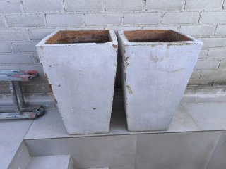 2 Maceteros de cerámica/barro