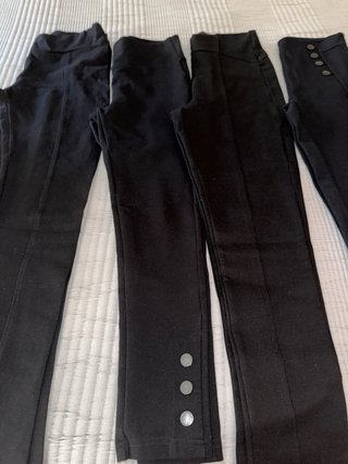 6 Leggings negros con botones varios modelos