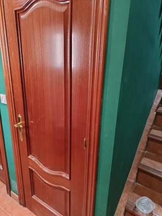 Puertas macizas madera roble con cristal