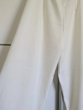Pantalón blanco recto de traje
