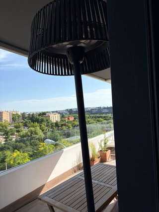 Estufa de pie negra exterior