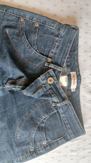 Pantalón Vaquero Mujer Azul Largo corto (pescador)