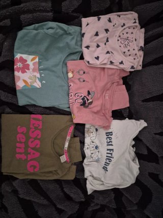 5 Camisetas Manga Larga 7-8 años todas 4€