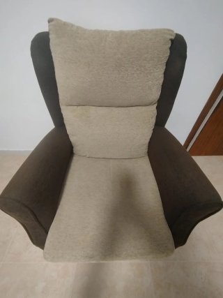 Butaca sillón orejero tela