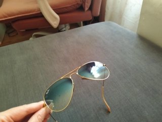 Gafas de sol Ray-Ban Aviator Doradas y Azules