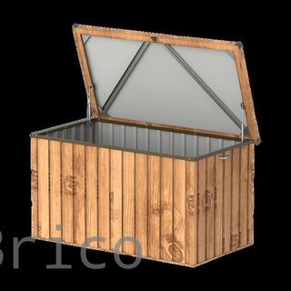 Baúl Arcón Metálico 770 L Imitación Madera - 73x173x72 cm - Duramax