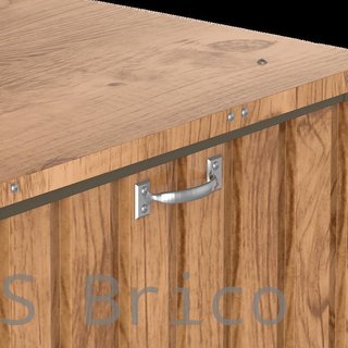 Baúl Arcón Metálico 770 L Imitación Madera - 73x173x72 cm - Duramax