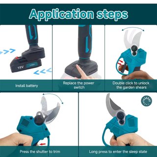 Tijeras de podar electricas 3mm con bateria