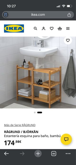 Estantería Esquina Bambú IKEA RÅGRUND 34x60