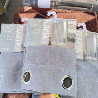 4 Tende Vivy Victoria Grigio-Blu 140x280cm