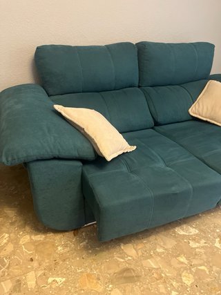 Sofá 3 plazas extensible color teal