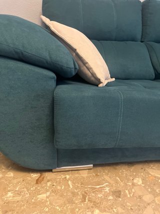 Sofá 3 plazas extensible color teal