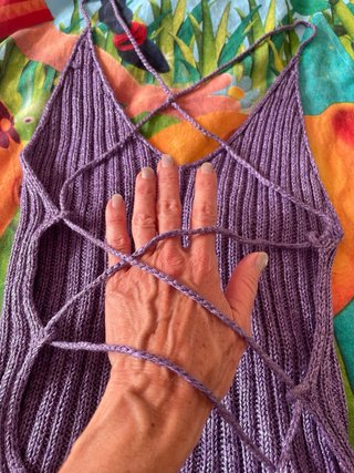 Top Lila de Ganchillo Hippie Handmade