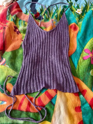 Top Lila de Ganchillo Hippie Handmade