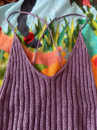 Top Lila de Ganchillo Hippie Handmade