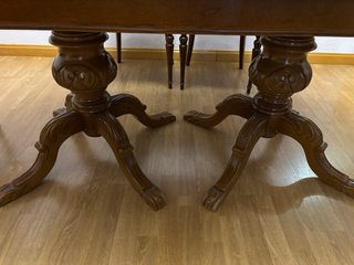 Mesa de comedor y 6 sillas madera