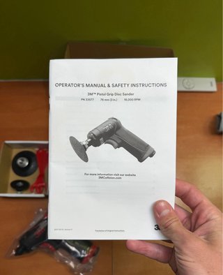 lijadora neumática 3m pistol grip disc sander