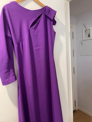 Vestido largo morado fiesta boda