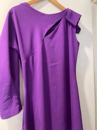 Vestido largo morado fiesta boda