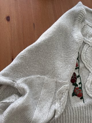 Jersey Pull&Bear bordado hojas talla única