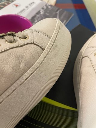 Sneakers Meline vera pelle beige n.40