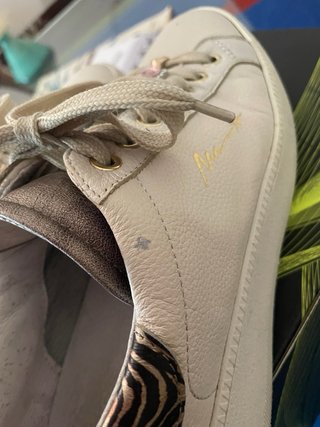 Sneakers Meline vera pelle beige n.40