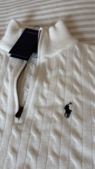 Jersey Polo Ralph Lauren Blanco Cable Knit