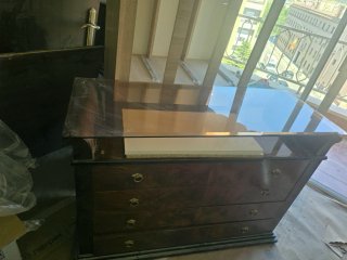 Cómoda vintage madera y metal
