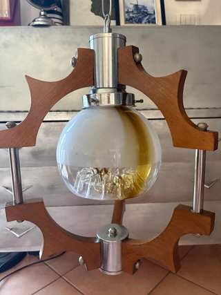 Lampadario Murano Mazzega Space Age '70