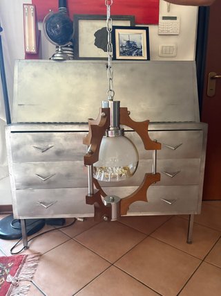 Lampadario Murano Mazzega Space Age '70