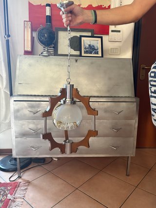 Lampadario Murano Mazzega Space Age '70