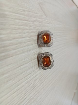 Pendientes Naranja y Plateados