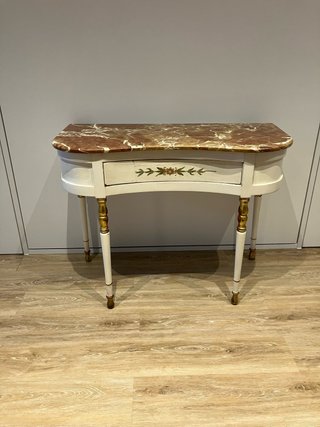 Mesa consola aparador mármol y madera