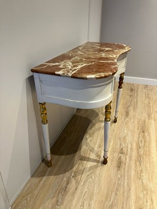 Mesa consola aparador mármol y madera