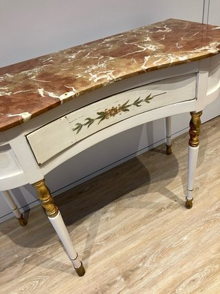 Mesa consola aparador mármol y madera
