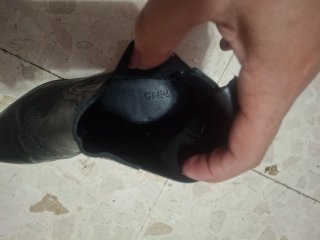 Botines Mango Piel Puntera Metálica